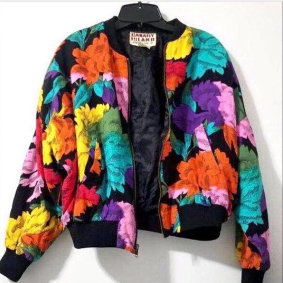 Vintage Floral Bomber Jacket - Picture 2 of 5